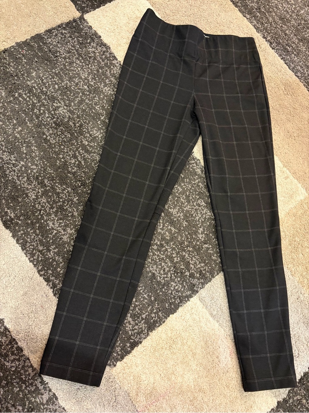 Max Studio Women’s Stretch Dress Pants Windowpane Design - Small